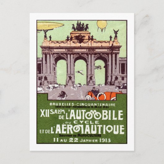 1913 Transportation Expo Poster Postkarte (Vorderseite)