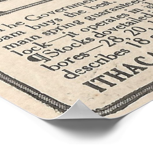 1913 Werbung für Ithaca-Waffen Poster (Ecke)