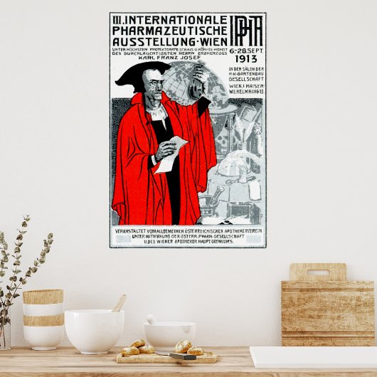 1913 Wiener Apothekenposter Poster (Küche)