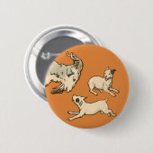 1914 Billyziegen und Hunde Button (Vorne & Hinten)
