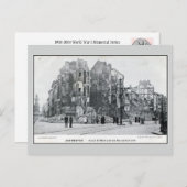 1914 Bombenangriff auf Volkstraat in Antwerpen Postkarte (Vorne/Hinten)