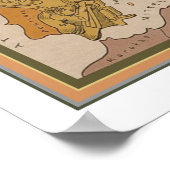 1914 Deutscher WWI Cartoon Map of Europe Poster (Ecke)