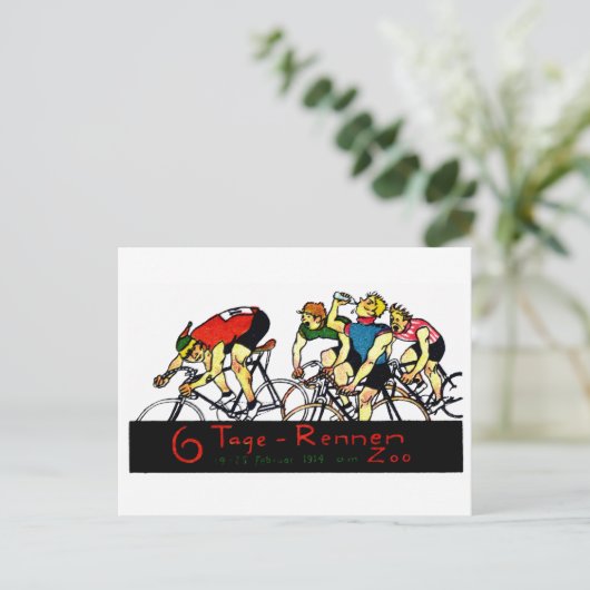 1914 Fahrradverleih Postkarte (Stehend Vorderseite)
