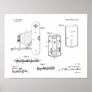 1914 Faltkamera Patent Art Zeichnend Druck Poster
