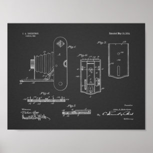 1914 Faltkamera Patent Art Zeichnend Druck Poster