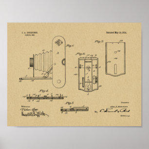 1914 Faltkamera Patent Art Zeichnend Druck Poster