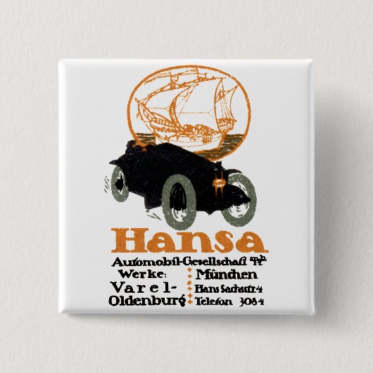 1914 Hansa Automobile Button (Vorderseite)
