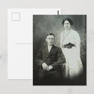 1914 Herr und Frau Hill RPPC S/W-Foto Bild eines P Postkarte