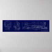 1914 K4S Blueprint Zeichnend Poster (Vorne)