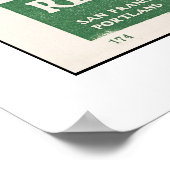 1914 Karte des Lake Tahoe Poster (Ecke)