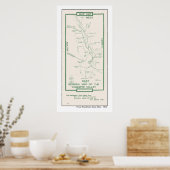 1914 Karte des Yosemite Valley Poster (Küche)
