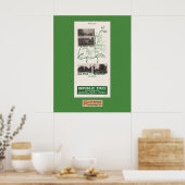 1914 Karte, Gilbert's Ranch to Bishop, Big Pine Ca Poster (Küche)