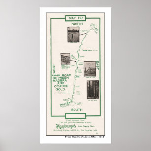 1914 Karte, Madera to Coarse Gold Poster
