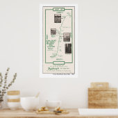 1914 Karte, Madera to Coarse Gold Poster (Küche)