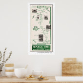 1914 Karte, San José bis Soquel Poster (Küche)