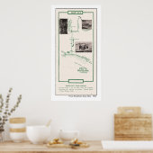 1914 Karte, Stadt Santa Barbara Poster (Küche)