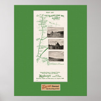 1914 Karte, Sugar Loaf Mt bis Hot Creek Range Poster
