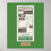 1914 Map, Fallen Leaf Lake und Tallac Poster (Vorne)