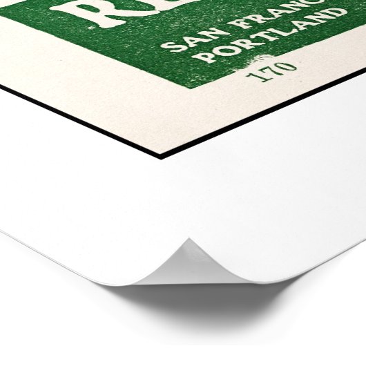 1914 Map, Truckee to Verdi Poster (Ecke)