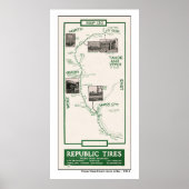 1914 Map, Truckee to Verdi Poster (Vorne)