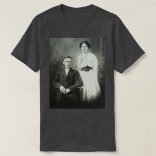 1914 Mr. & Mrs Hill RPPC B&W Foto Couple Image T-Shirt