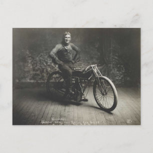 1914 Norton Kansas Motorrad-Weltrekord Postkarte