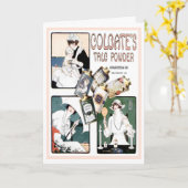 1914! "PAMPER YOURSELF" WERBUNG GREETING KARTE (Gelbe Blume)