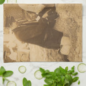 1914 Spaß am Strand in Deutschland RPPC Geschirrtuch (Gefaltet)