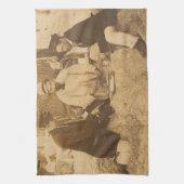 1914 Spaß am Strand in Deutschland RPPC Geschirrtuch (Vertikal)