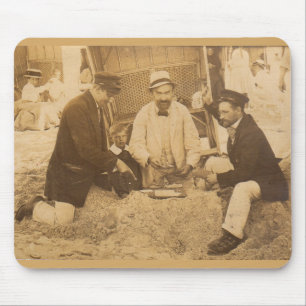 1914 Spaß am Strand in Deutschland RPPC Mousepad