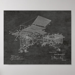 1914 Vintage Flugzeug Patent Kunst Zeichnung Druck Poster