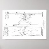 1914 Vintage Osteopathische Tabelle Patentschrift Poster (Vorne)