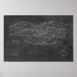 1914 Zeichnend Flugmaschine Poster