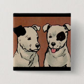 1914 zwei Hunde Button (Vorderseite)