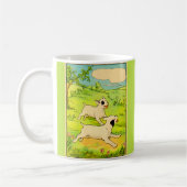 1914 zwei laufende Hunde Kaffeetasse (Links)