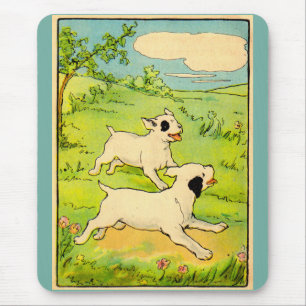 1914 zwei laufende Hunde Mousepad