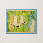 1914 zwei laufende Hunde Puzzle (Horizontal)