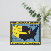 1915 Abstimmung über das Wahlrecht der Frauen Postkarte (Stehend Vorderseite)