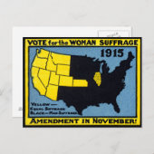 1915 Abstimmung über das Wahlrecht der Frauen Postkarte (Vorne/Hinten)