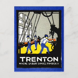 1915 Antik Trenton New Jersey Postkarte