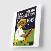 1915 Ausstellung in San Diego Quadratische Wanduhr (Winkel)