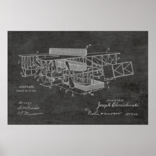 1915 Bootflugzeug-Patent Kunst Zeichnung Druck Poster