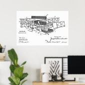 1915 Bootflugzeug-Patent Kunst Zeichnung Druck Poster (Heimbüro)
