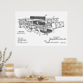 1915 Bootflugzeug-Patent Kunst Zeichnung Druck Poster (Küche)