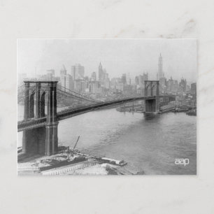 1915 Brooklyn Bridge und Manhattan New York City Postkarte
