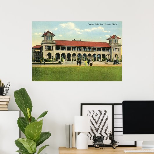1915 Casino, Belle Isle, Detroit, MI Poster (Heimbüro)