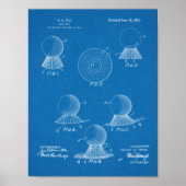 1915 Golf Ball T-Shirt Design Patent Art Print Poster (Vorne)