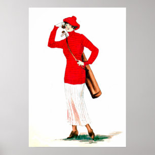 1915 Golf Print Poster