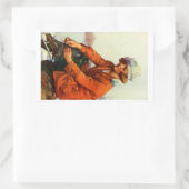 1915 Ice-Skaten Rechteckiger Aufkleber (Tasche)