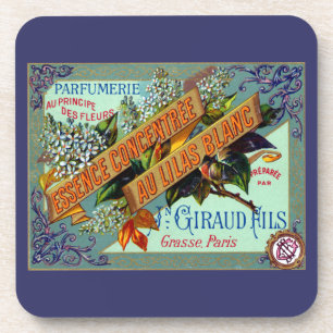 1915 Parfüm des weißen Lilac Getränkeuntersetzer